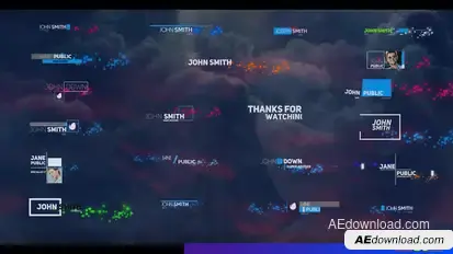 Creative Lower Third With Particles Video Displays template preview