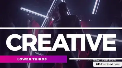 Creative Lower Thirds Video Displays template preview