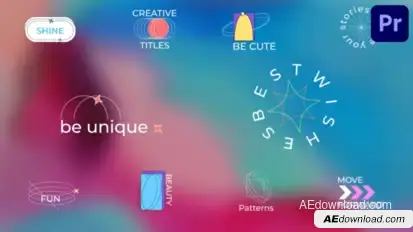 Creative Titles for Premiere Pro Premiere Pro template preview