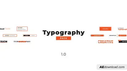 Creative Typography Pack Video Displays template preview