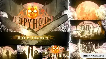 Creepy Hollow Video Displays template preview