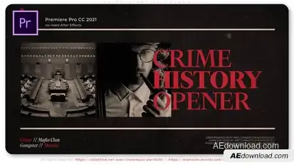 Crime Story Slideshow Premiere Pro template preview