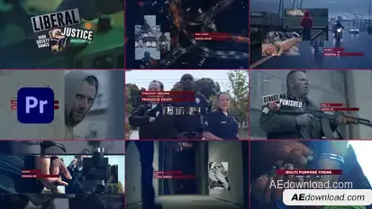 Crime Title Sequence Premiere Pro template preview
