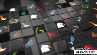 Cube Logo Animation 2 Video Displays template preview