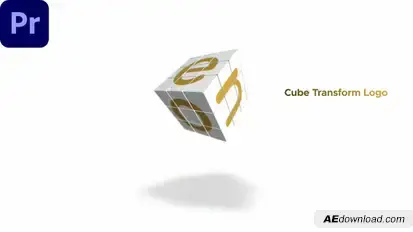 Cube Transform Logo | MOGRT Premiere Pro template preview