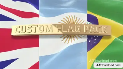 Custom Flag Pack Video Displays template preview