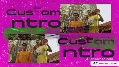 Custom Intro Premiere Pro template preview