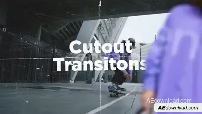 Cutout Transitions | MOGRT Premiere Pro template preview