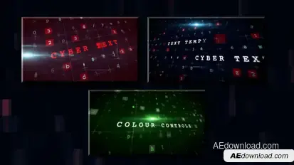 Cyber Text Premiere Pro template preview