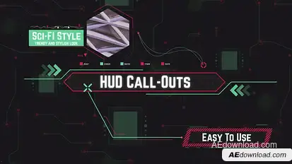 Cyberpunk Call-Outs Video Displays template preview