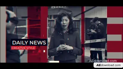 Daily News Intro Premiere Pro template preview