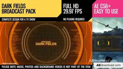 Dark Fields (Broadcast Pack) Video Displays template preview