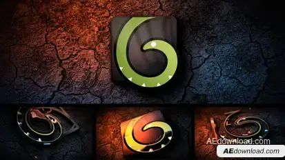 Dark Grunge Logo Video Displays template preview