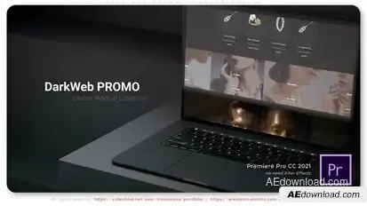 Dark Web Promo - Laptop Mockup Premiere Pro template preview