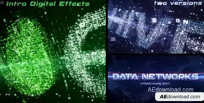 Data Networks Intro Video Displays template preview
