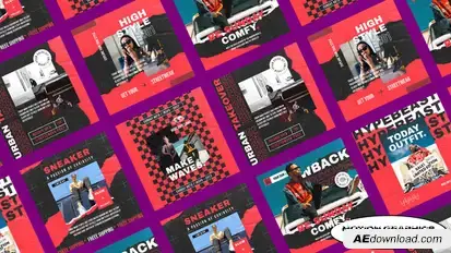 Dawn Streetwear Post | Mogrt Premiere Pro template preview