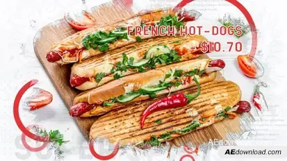 Delicious Food Promo Video Displays template preview