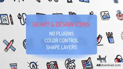 Design and Art Icons Video Displays template preview