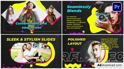 Designer Fashion Slides Premiere Pro template preview