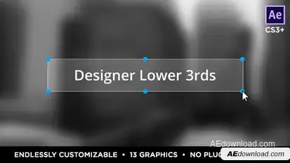Designer Titles and Lower Thirds Video Displays template preview