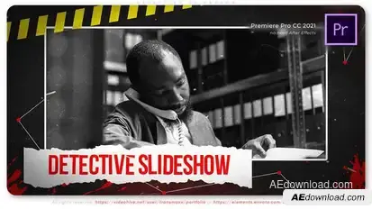 Detective Slideshow Premiere Pro template preview