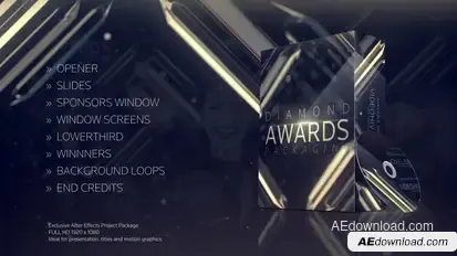 Diamond Awards Packaging Video Displays template preview