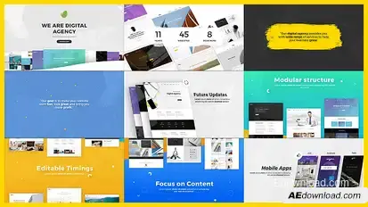 Digital Agency Presentation Video Displays template preview