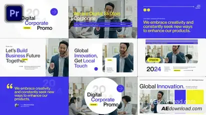 Digital Corporate Promo Premiere Pro template preview
