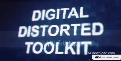 Digital Distorted Toolkit Video Displays template preview