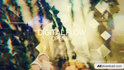 Digital Flow - Opener Video Displays template preview