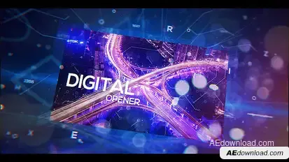 Digital Holographic Opener Video Displays template preview