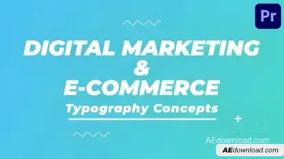 Digital Marketing Typography Premiere Pro template preview