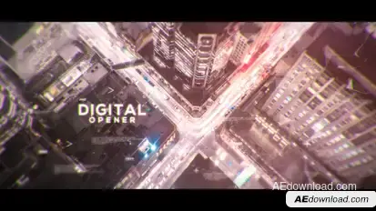 Digital Parallax Opener | Slideshow Video Displays template preview