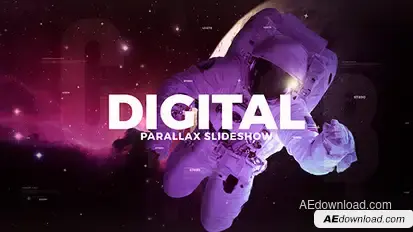 Digital Parallax Slideshow Video Displays template preview