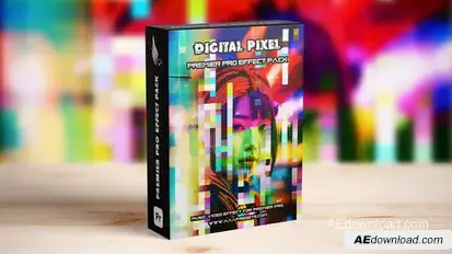 Digital Pixel Noise Glitch Error Effect for Premiere Pro Premiere Pro template preview