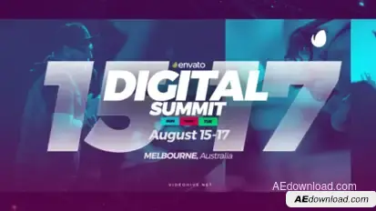Digital Summit // Event Promo Video Displays template preview