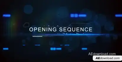 Digital Techno Opening Title Video Displays template preview