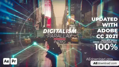 Digitalism Parallax Intro // Premiere Pro Template Premiere Pro template preview
