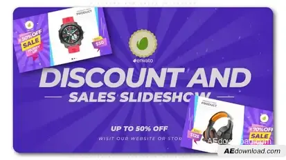 Discount and Sales Slideshow Video Displays template preview