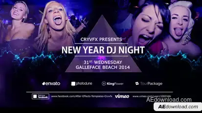 DJ Blockbuster Night Video Displays template preview
