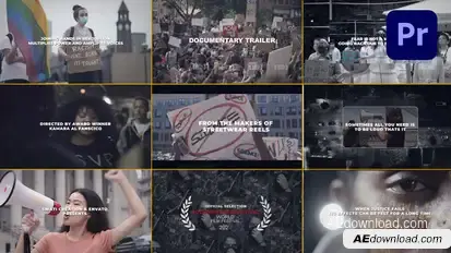 Documentary Minimal Premiere Pro template preview