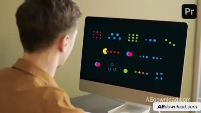 Dots Loading Animations Premiere Pro template preview