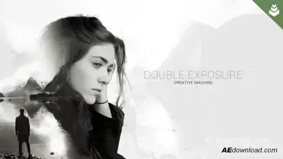 Double Exposure Machine Video Displays template preview