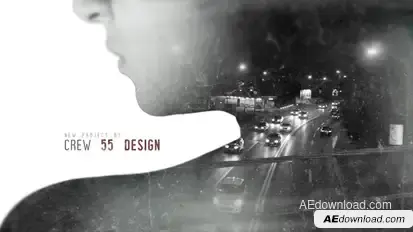 Double Exposure Movie Intro Video Displays template preview