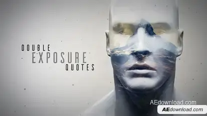 Double Exposure Quotes Video Displays template preview