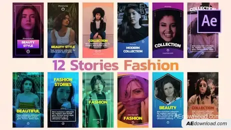 12 Stories Fashion Freebies template preview