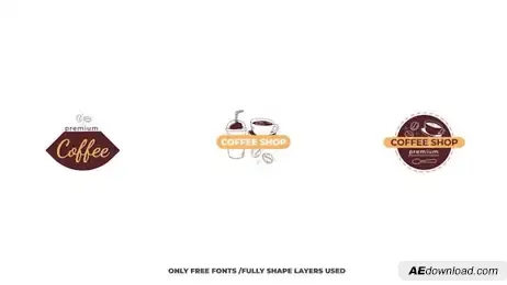 18 Coffee Text Badges Freebies template preview
