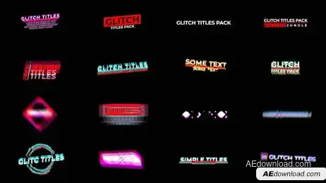 20 Cool Glitch Titles Freebies template preview