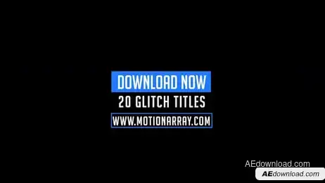 20 Glitch Lower Thirds Freebies template preview