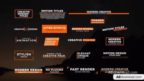 20 Modern Titles Freebies template preview